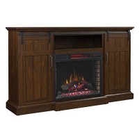 ClassicFlame Manning Infrared Electric Fireplace Entertainment Center  Saw Cut Espresso - 28MM9954-PD01 - B077RMDBJB